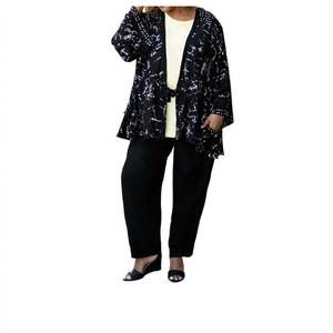 NEW ON THE PLUS SIDE edyth plus size jacket in black batik
